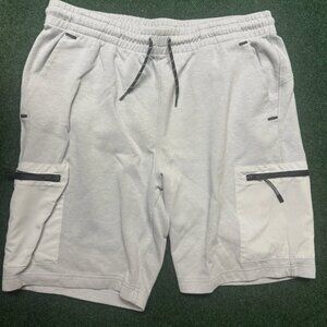 Old Navy Active Dynamic Fleece Shorts Men’s Medium White / Light Gray